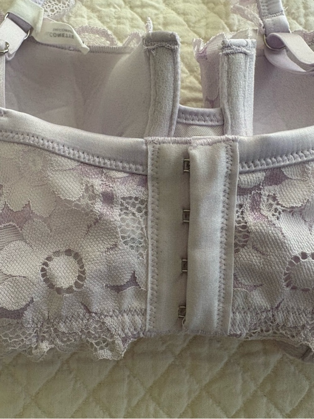 New Aerie Lilac Lavender White Lace Balconette Bra 36C - Picture 4 of 10